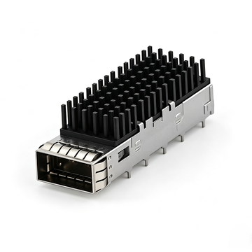 TE 1-2170704-4 QSFP28/56 1X1 Cage With Heat Sink Through Hole Press-Fit