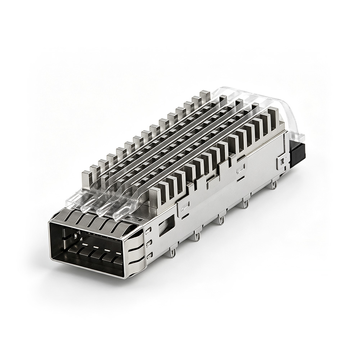 TE 5-2170705-8 QSFP28/56 1X1 Cage With Heat Sink Included Lightpipe