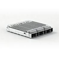 TE 4-2170740-4 QSFP28/56 1x3 Cage With Heat Sink Included Lightpipe Through Hole Press-Fit