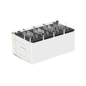 LINK-PP LPJG47041AHNL 1000 Base-T RJ45 2x4 Magnetic Connectors For POE+ Application With Green/Yellow Leds EMI Spring Finger image 5