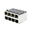 LINK-PP LPJG47041AHNL 1000 Base-T RJ45 2x4 Magnetic Connectors For POE+ Application With Green/Yellow Leds EMI Spring Finger thumb image 3
