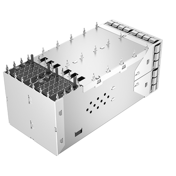 LINK-PP LP22CC01901SY SFP28 2X2 Cage&Connector With Inner/Outer Light Pipe EMI Spring Finger image 4