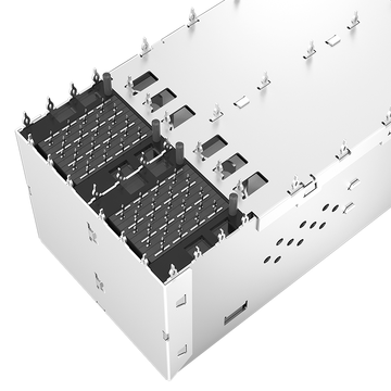 LINK-PP LP22CC01901SY SFP28 2X2 Cage&Connector With Inner/Outer Light Pipe EMI Spring Finger image 5