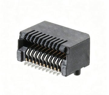 Amphenol UE75A206000T SFP Receptacle Connector Solder 20 Position Surface Mount Right Angle