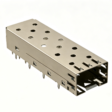 Amphenol U77A1118200T Compatible LINK-PP 1x1 SFP Cage Connector Press-Fit Through Hole Right Angle