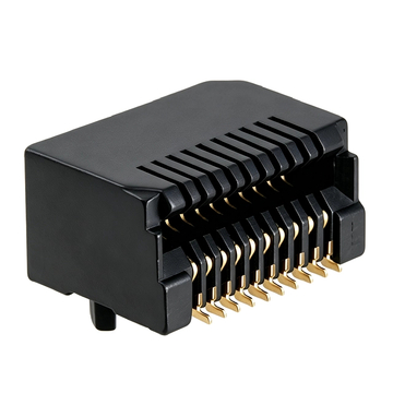 Amphenol UE76A202000T SFP+ Receptacle Connector Solder 20 Position Surface Mount Right Angle