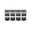 LINK-PP LPJE108-0AGNL RJ45 2x4 Port PCB Jacks Without magnetics transformer With Yellow/Green LED thumb image 3