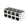 LINK-PP LPJE108-0AGNL RJ45 2x4 Port PCB Jacks Without magnetics transformer With Yellow/Green LED thumb image 4