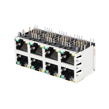 LINK-PP LPJE108-0AGNL RJ45 2x4 Port PCB Jacks Without magnetics transformer With Yellow/Green LED image 4