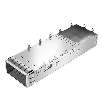LP11FC01000 qsfp28 1x1 cage with emi spring finger image 2