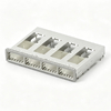 TE 2007667-3 Compatible LINK-PP 1x4 QSFP Cage Assembly Behind Bezel thumb image 1