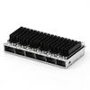 TE 2143331-8 Compatible LINK-PP 1x6 QSFP Cage with Heat Sink Included Light Pipe Behind Bezel thumb image 1