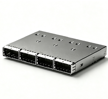 te 2170024-1 호환 링크-pp 1x4 qsfp 케이지 서브어셈블리 스루 베젤 마운트