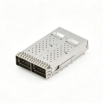 te 2386331-1 호환 링크-pp 1x2 qsfp112 케이지 어셈블리(EMI 스프링 포함, 관통 구멍 프레스핏 방식)