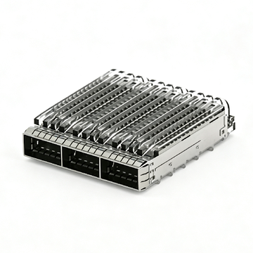 TE 5-2289708-2 Compatible LINK-PP 1X3 QSFP28 Cage With Heat Sink EMI Springs Included Lightpipe