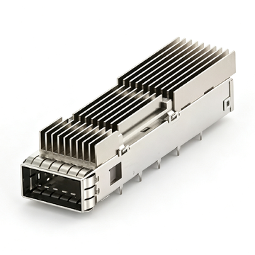 TE 2327362-1 Compatible LINK-PP QSFP-DD 1X1 Cage With Heat Sink EMI Springs Through Hole Press-Fit