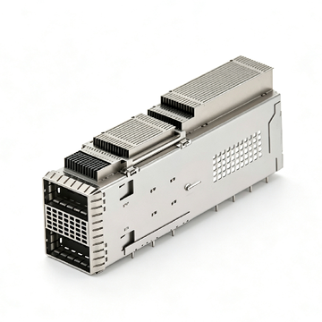 TE 2382492-2 Compatible LINK-PP 2x1 QSFP-DD Cage Assembly With Heat Sink High Speed Data Application