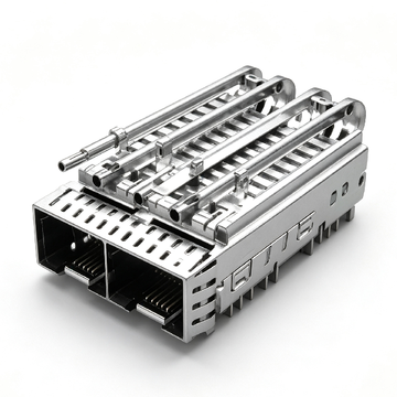 te 2198231-3 compatible link-pp lp12bc01680d revb 1x2 sfp+ cage with heat sink included lightpipe