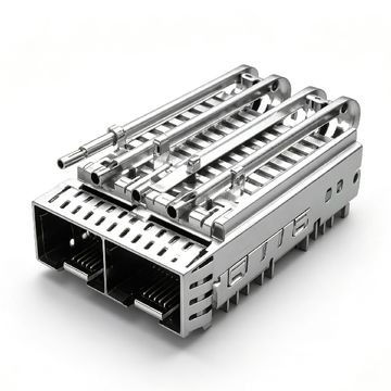 te 2198231-3 compatible link-pp lp12bc01680d sfp+ 1x2 cage with heat sink light pipe
