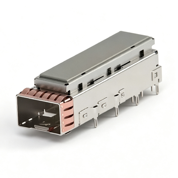 te 2358986-1 compatible link-pp 1x1 sfp+ cage with thermal bridge through hole press-fit
