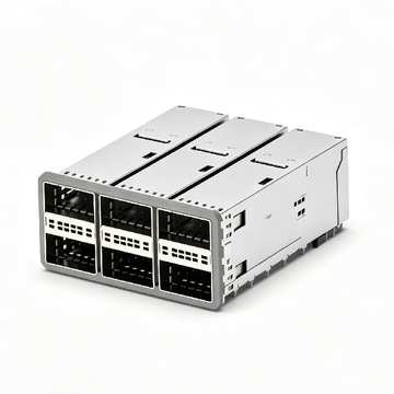 te 2170695-3 compatible link-pp qsfp28 2x3 cage assembly with integrated connector elastomeric gasket