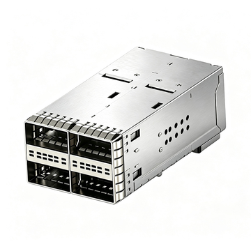 TE 2227670-5 Compatible LINK-PP 2x2 QSFP28 Cage Assembly Press-Fit 152 Positions With Lightpipe