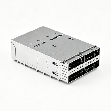 te 2289129-6 compatible link-pp 2x2 qsfp28 cage connector press-fit included lightpipe with emi springs