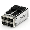 TE 2299870-6 Compatible LINK-PP 2x2 QSFP28 Cage Assembly With Heat Sink Press-Fit With EMI Springs thumb image 1