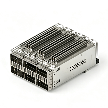 te 2299924-1 compatible link-pp 2x3 qsfp28 cage assembly with heat sink press-fit included lightpipe with emi springs
