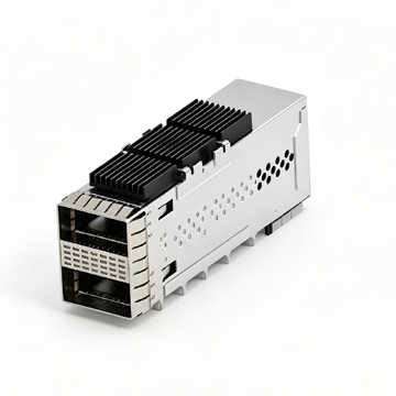 te 2321666-1 compatible link-pp 2x1 qsfp28 cage & connector with heat sink press-fit emi springs