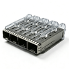 SFPP-1420P-0L Pulse Compatible LINK-PP 1x4 SFP Cage With Light Pipe EMI Shielded Press-Fit thumb image 1