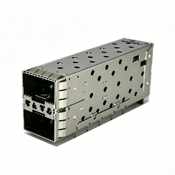 SFP0-2144P-3L pulse compatible link-pp 2x1 sfp receptacle cage press-fit emi shielded with light pipe
