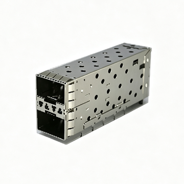 Pulse SFPP-2144P-3L Compatible LINK-PP 2x1 SFP Receptacle Cage 40 Positions Press-Fit EMI Shielded With Light Pipe