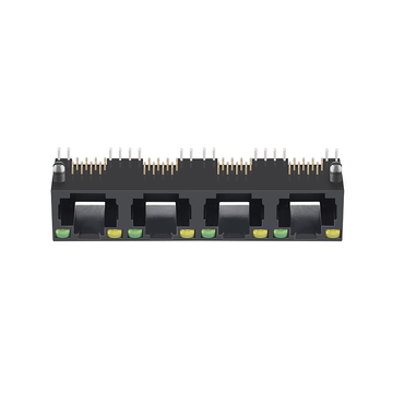LPJE401-0NGNL rj45 1x4 jacks without integrated magnetics without shield tab up yellow green led image 2