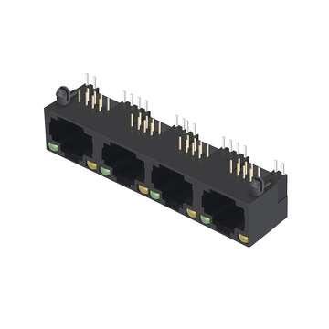 LPJE401-0NGNL rj45 1x4 jacks without integrated magnetics without shield tab up yellow green led image 4