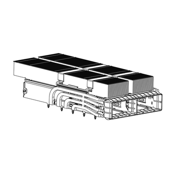 te 2324313-9 compatible link-pp 1x2 qsfp-dd cage assembly with emi springs heat sink included lightpipe