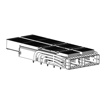 TE 3-2324313-2 Compatible LINK-PP QSFP-DD 1X2 Cage Assembly With EMI Springs Heat Sink