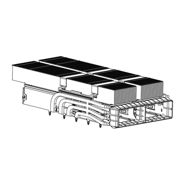 TE 6-2324313-1 Compatible LINK-PP QSFP-DD 1X2 Cage Assembly With EMI Springs Heat Sink