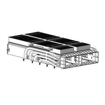te 6-2324313-3 compatible link-pp 1x2 qsfp-dd cage assembly with emi spring heat sink included lightpipe