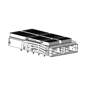 TE 2-2324313-2 Compatible LINK-PP QSFP-DD 1X2 Cage Assembly With EMI Springs Heat Sink Included Lightpipe
