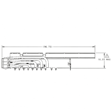 TE 1-2324313-7 Compatible LINK-PP QSFP-DD 1X2 Cage Assembly With EMI Springs Heat Sink Included Lightpipe