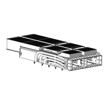 te 1-2324313-4 compatible link-pp qsfp-dd 1x2 cage assembly with emi springs heat sink