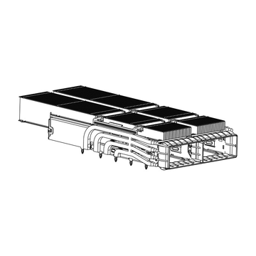 te 1-2324313-1 compatible link-pp qsfp-dd 1x2 cage assembly with emi springs heat sink included lightpipe
