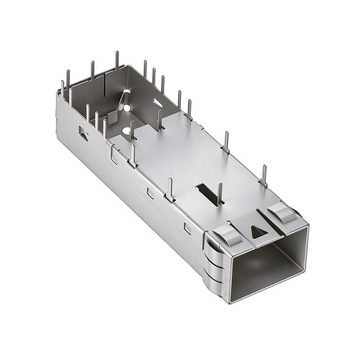 amphenol u77f13133001 compatible link-pp 1x1 sfp cage solder through hole right angle