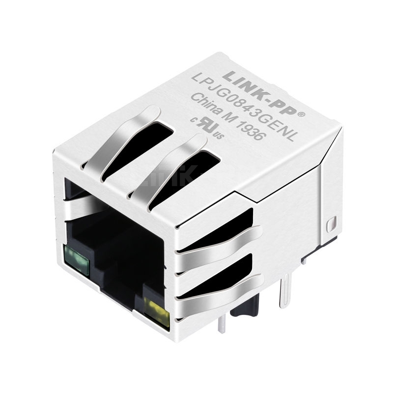 Halo HFJ11-1G41E-L12RL Compatible LINK-PP LPJG0843GENL 100/1000 Base-T magjack rj45 Tab Down Green/Yellow Led