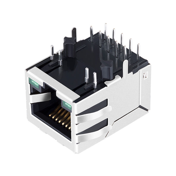 LPJG0873GFNL Θηλυκός σύνδεσμος RJ45 100/1000 Base-T με μαγνητική γλωττίδα προς τα κάτω Πράσινο/πράσινο LED εικόνα 3