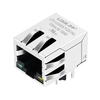 Pulse JKM-0004NL Compatible LINK-PP LPJG0887GENL Tab Down Green/Yellow Led 1 Port Gigabit Magnetic RJ45 Jack Connectors thumb image 1