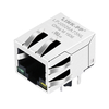 Pulse J0026D21FNL Compatible LINK-PP LPJ0026A73NL 10/100 Base-T Tab Down Green/Yellow Led 1 Port Cat6 Shielded RJ45 Connector thumb image 1
