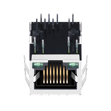 Tyco 1-6605310-1 Compatibel LINK-PP LPJ0049A76NL 10/100 Base-T Tab Down Groen/Groene LED 1 Poort PoE Netwerkconnector RJ-45 Jack afbeelding 2