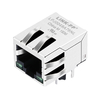 Compatível com Tyco 1-6605310-1 LINK-PP LPJ0049A76NL 10/100 Base-T Tab Down Verde/Verde Led 1 porta POE Conector de rede RJ-45 Jack imagem do polegar 1